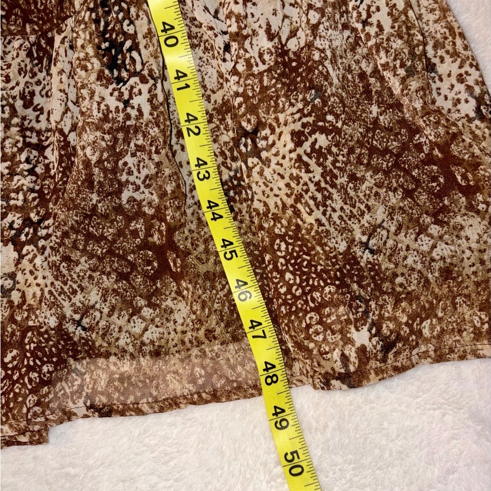 Betsey Johnson Smocked Chiffon Animal Print Dress sz s - Picture 8 of 11